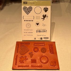 Stampin’ UP, stamp set “P.S I love you”.